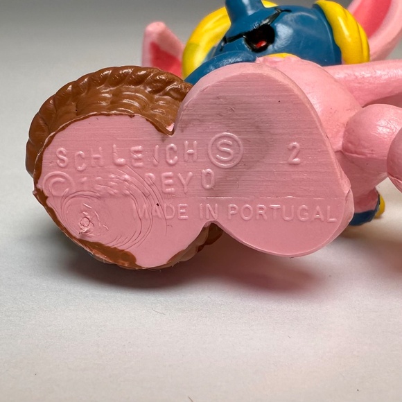 Vintage Easter Smurfette Figurine – Pink Bunny Costume – Schleich Portugal - Picture 7 of 7